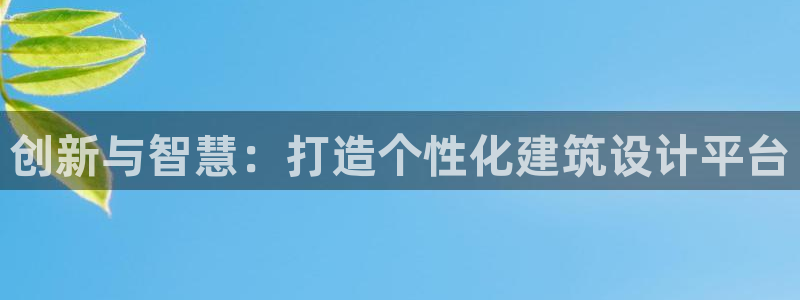 意昂体育3：创新与智慧：打造个性化建筑设计平台