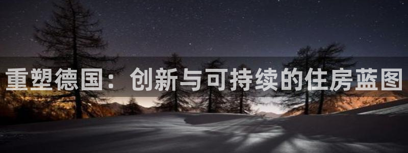 意昂3官方：重塑德国：创新与可持续的住房蓝图