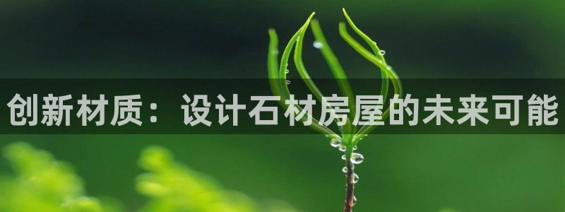 意昂3娱乐40996：创新材质：设计石材房屋的未来可能